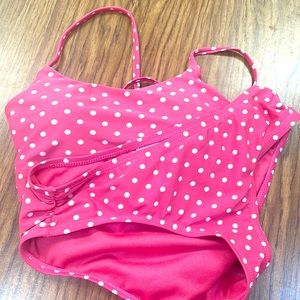 Pink and white polkadot